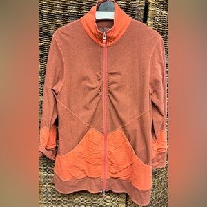 Neon Budda - Womens Long Zip Up Orange-‎ Jacket, XLarge